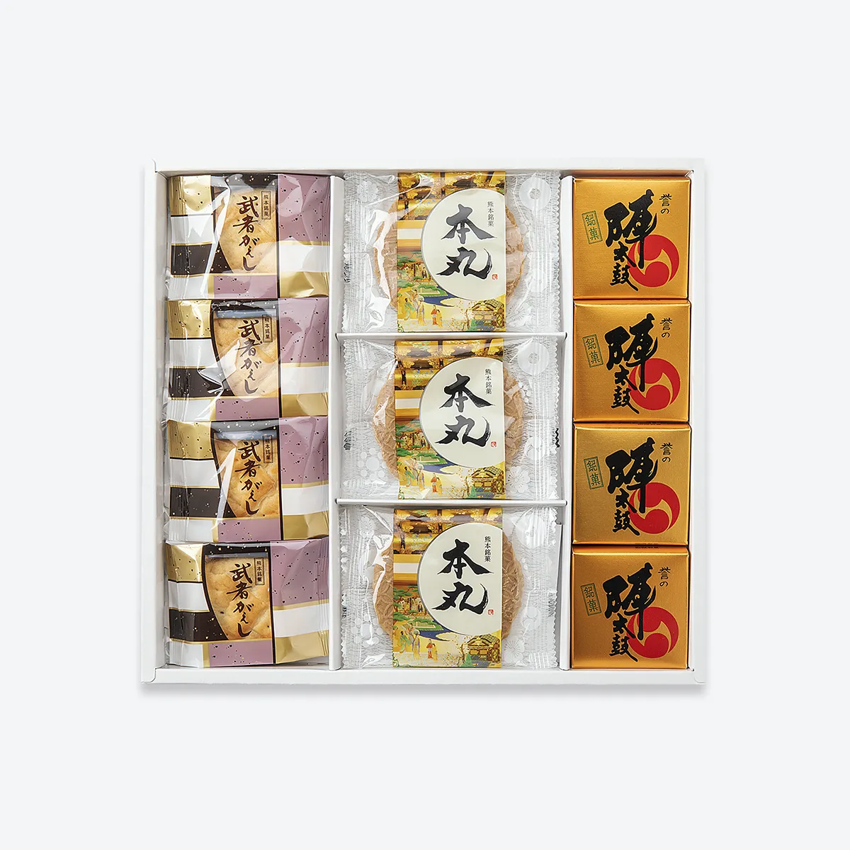 【MA696】加賀蒔絵 饅羹重 内梨地 月に雁 秋草 金蒔絵 木製 饅頭箱菓子重 銘菓詰合せ 3種14個入｜お菓子の香梅【公式】